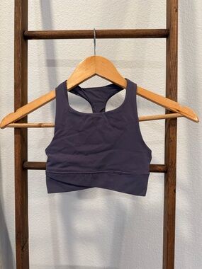 Athleta Girls' High Neck Racerback Tank Top - Charcoal